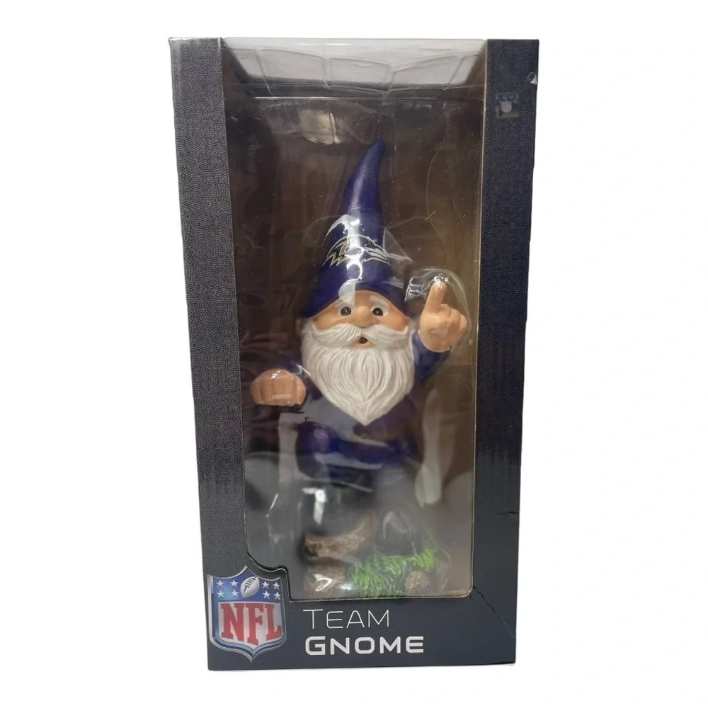 NIB NFL Team Baltimore Ravens Garden Gnome Outdoor Collectible Statue